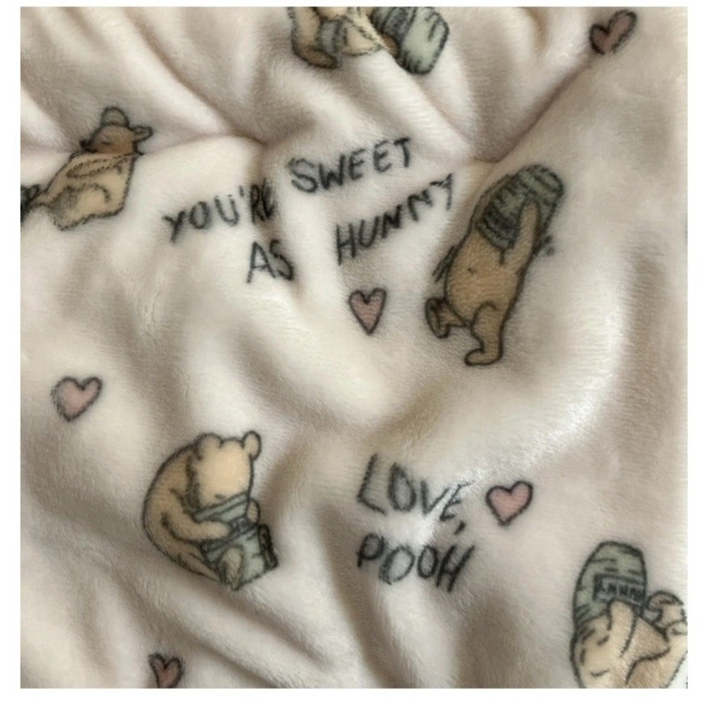 Disney Pooh Bear Collection Baby Blanket -Love Pooh You're As Sweet As Hunny NWT - Picture 10 of 12